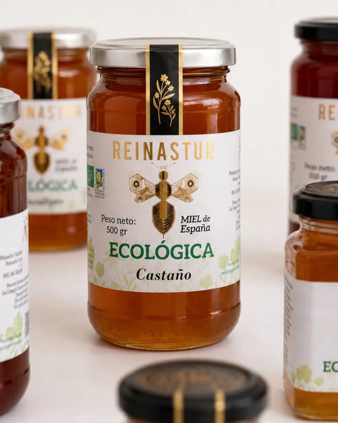 Miel Ecológica de Castaño · Rica en Hierro y Minerales
