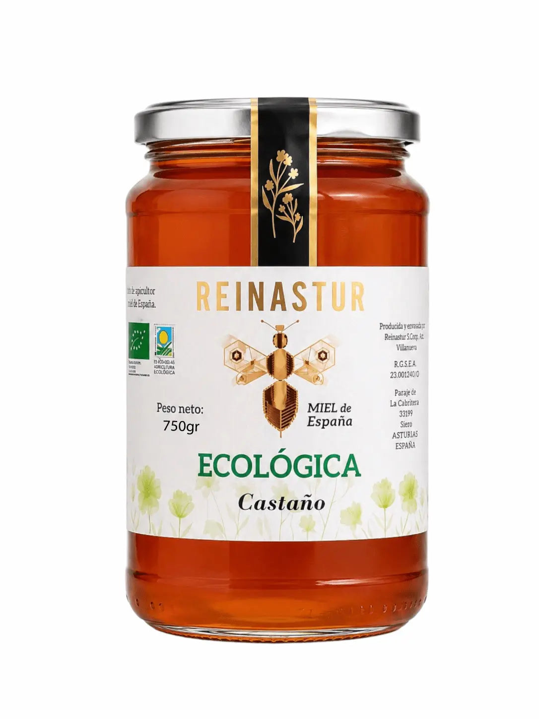 Miel Ecológica de Castaño · Rica en Hierro y Minerales